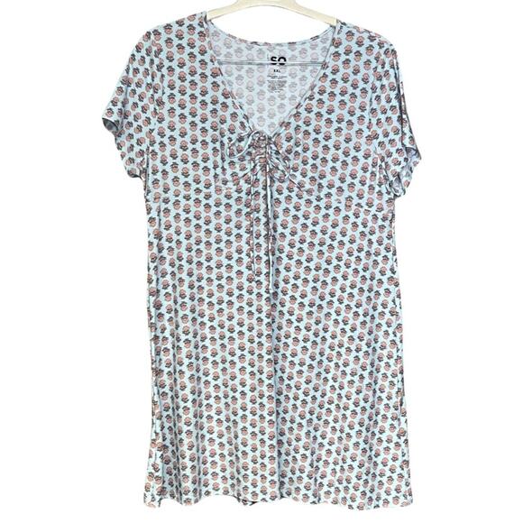 So dress casual soft comfy feminine flowy adjustable front tie v neck size XXL - Picture 1 of 4